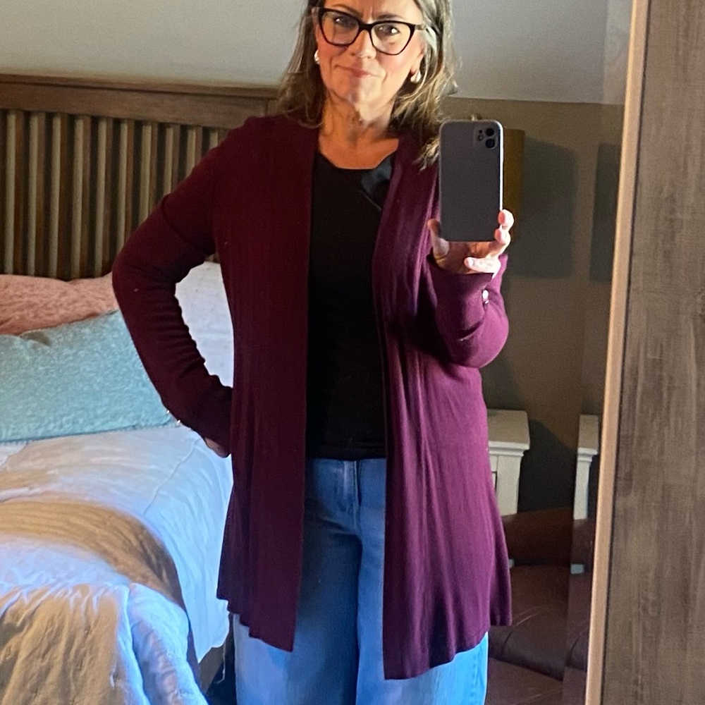 SALE White House Black Market Purple Sweater - Picture 3 of 6